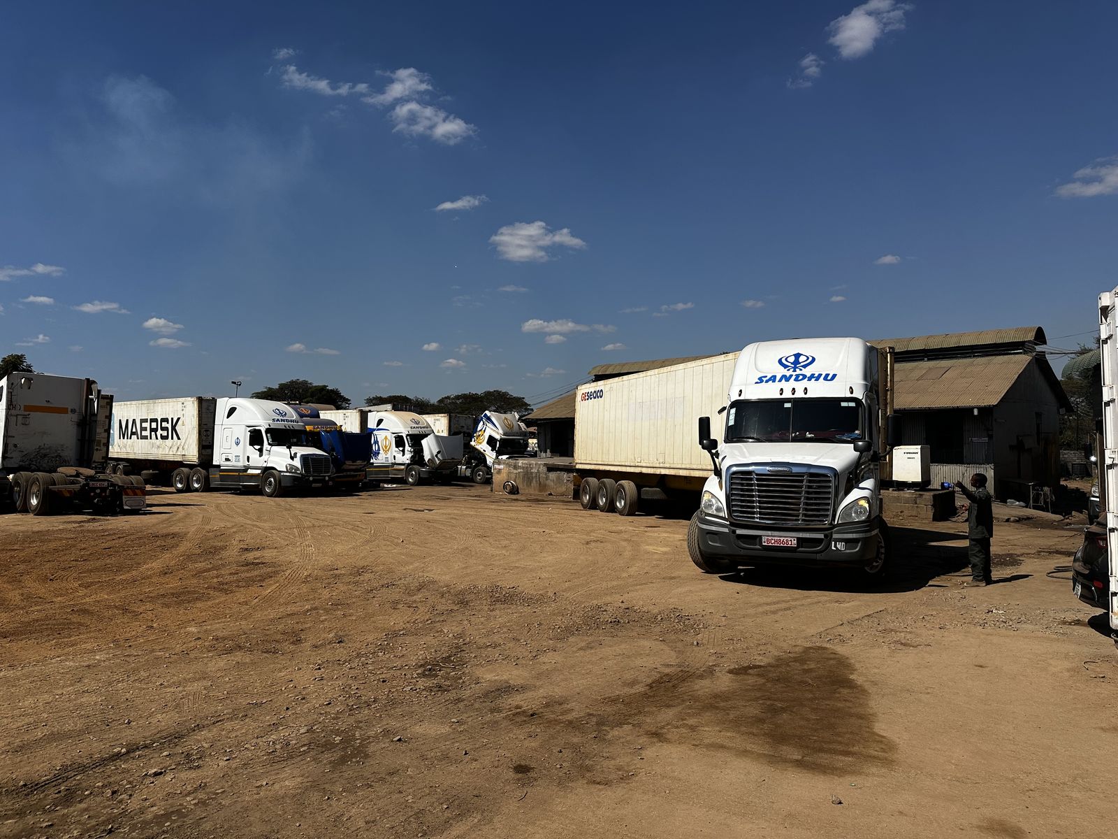 Sandhu Transport depot in Ndola